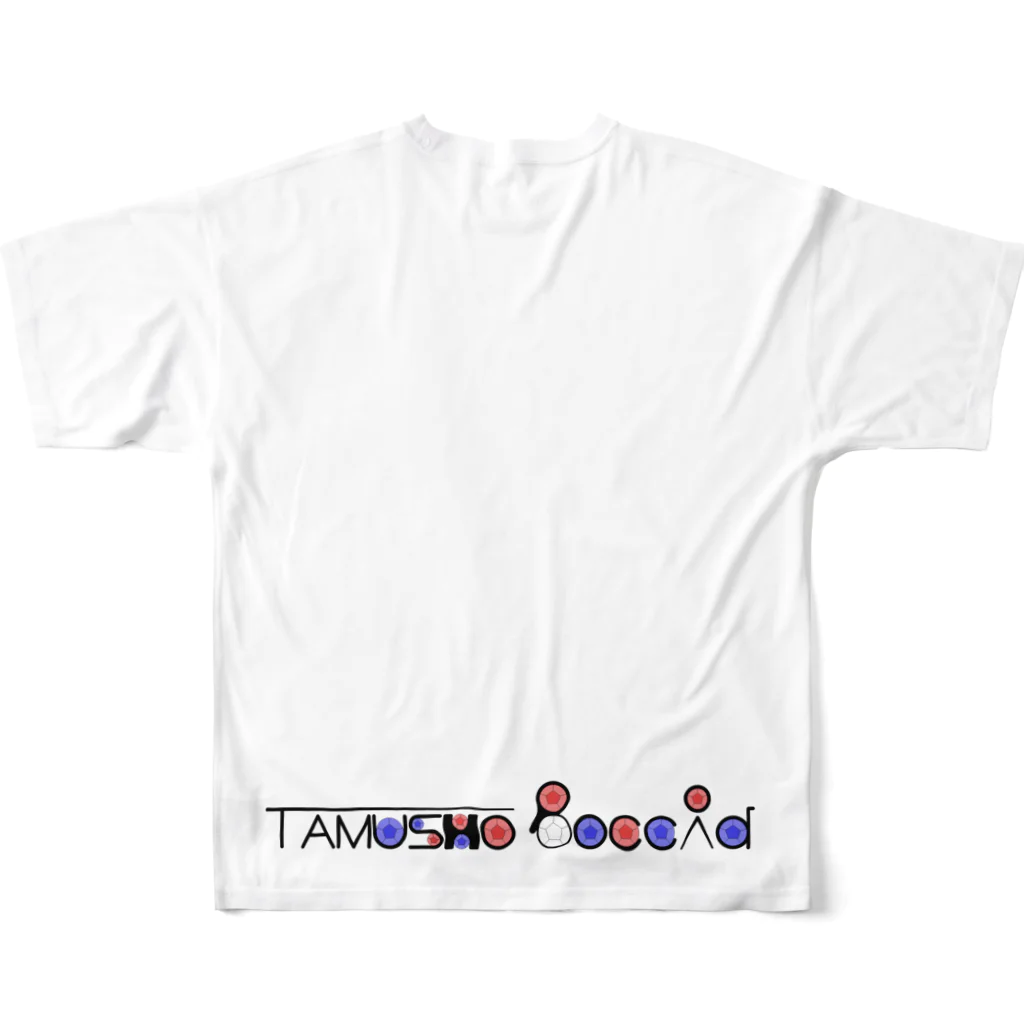 のりぴ～のTAMUSHO BOCCIA / 1列Ver. フルグラフィックTシャツの背面