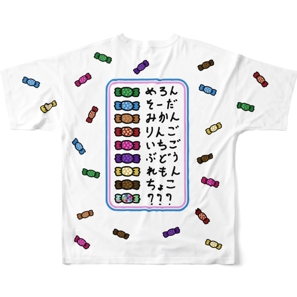 KOBACHIの隠れ家のキャンディ フルグラフィックTシャツの背面