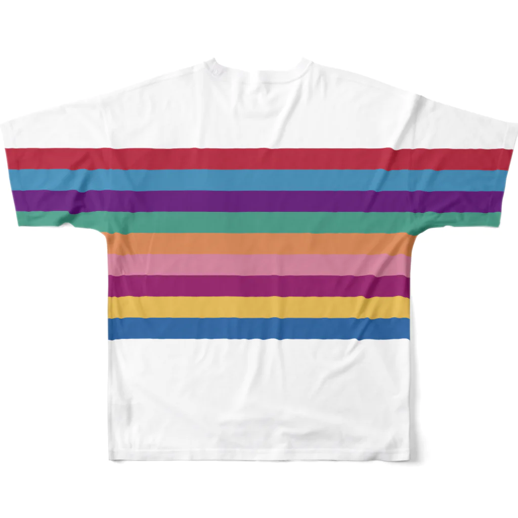急行天北の鉄道 総天然色！ TQ全線 フルグラフィックTシャツ All-Over Print T-Shirt :back