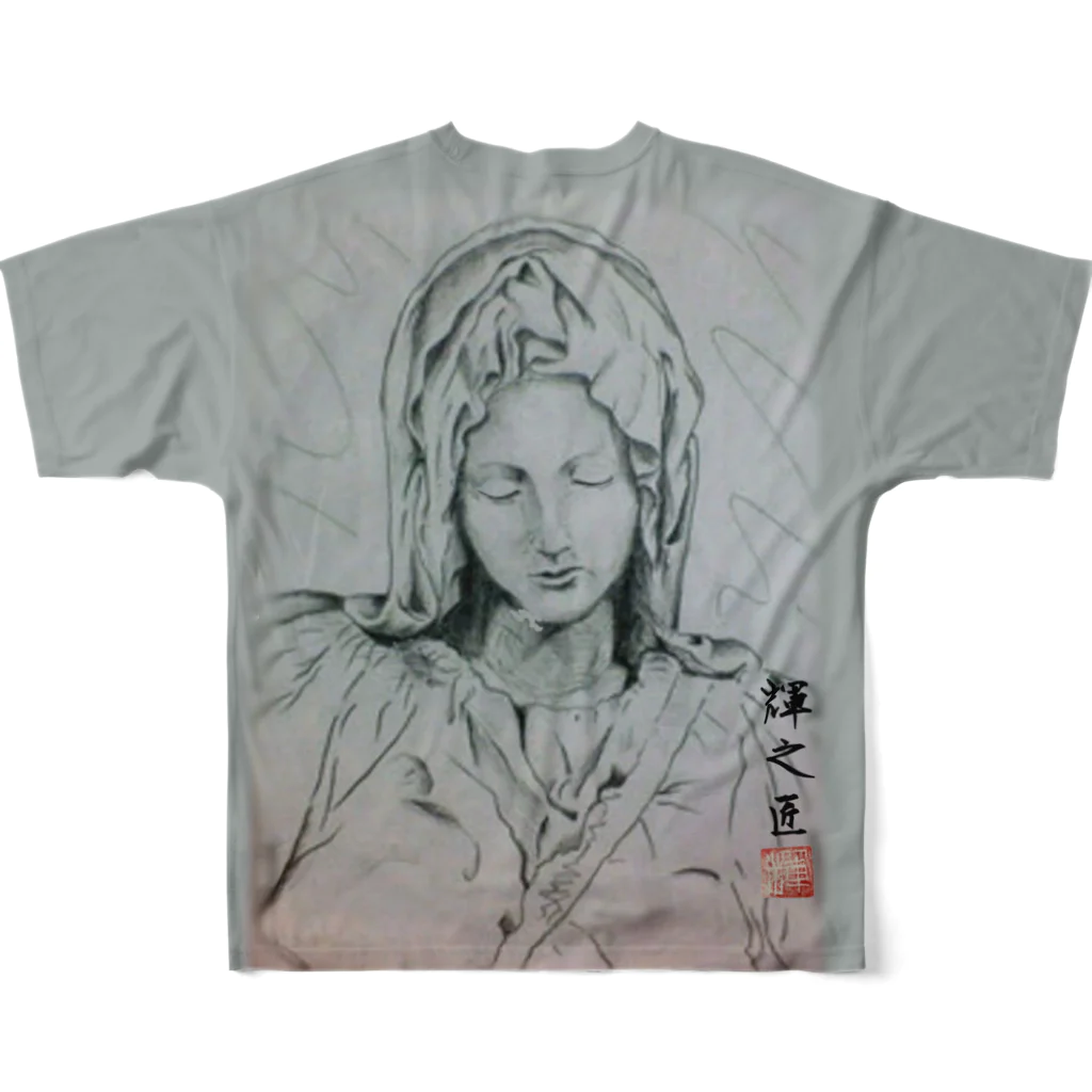 Design Studio 「Chi-Ra-Ri ~ち・ら・り~」の輝之匠「聖母マリア」 フルグラフィックTシャツの背面