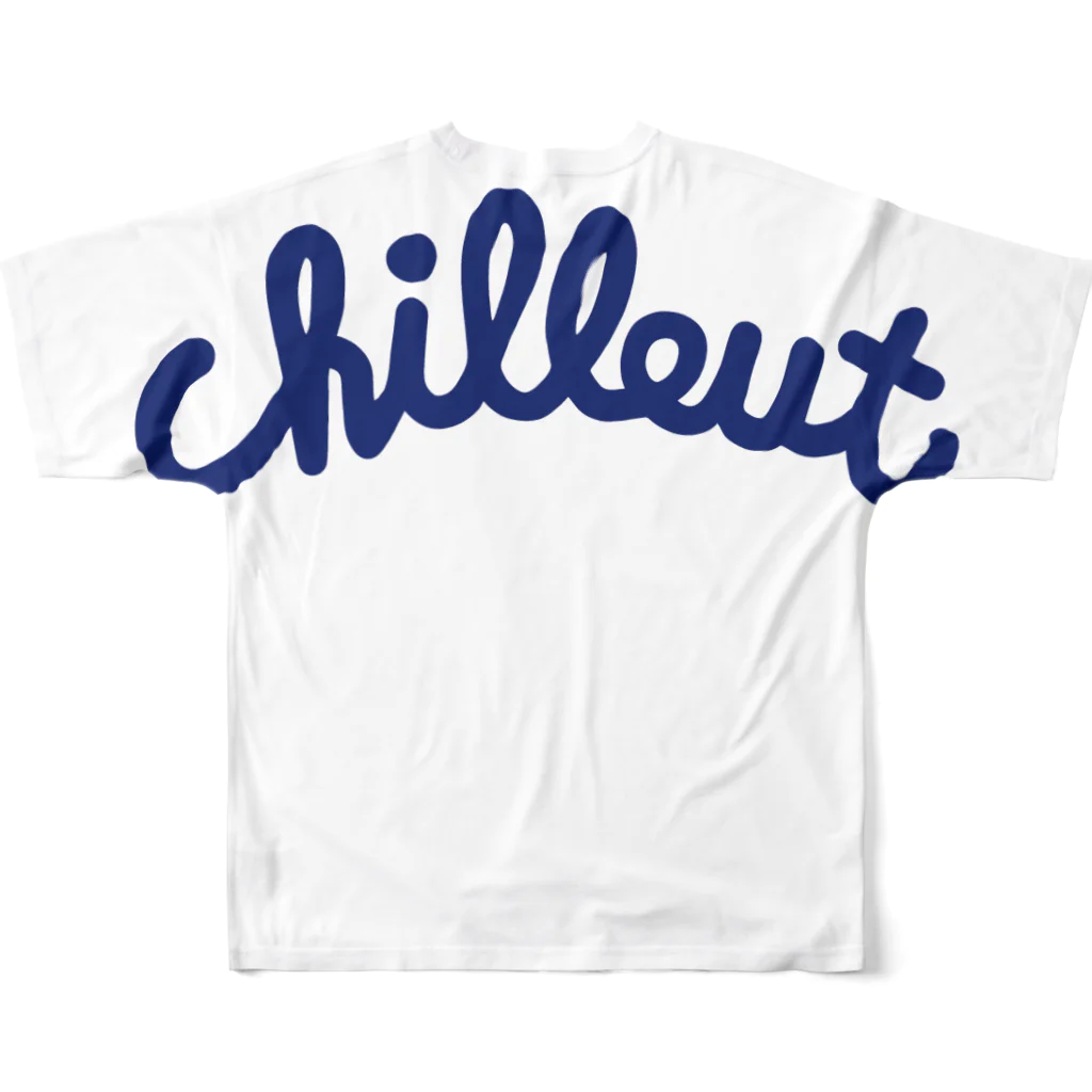 Goohy（グーヒー）のChillout_Navy フルグラフィックTシャツの背面