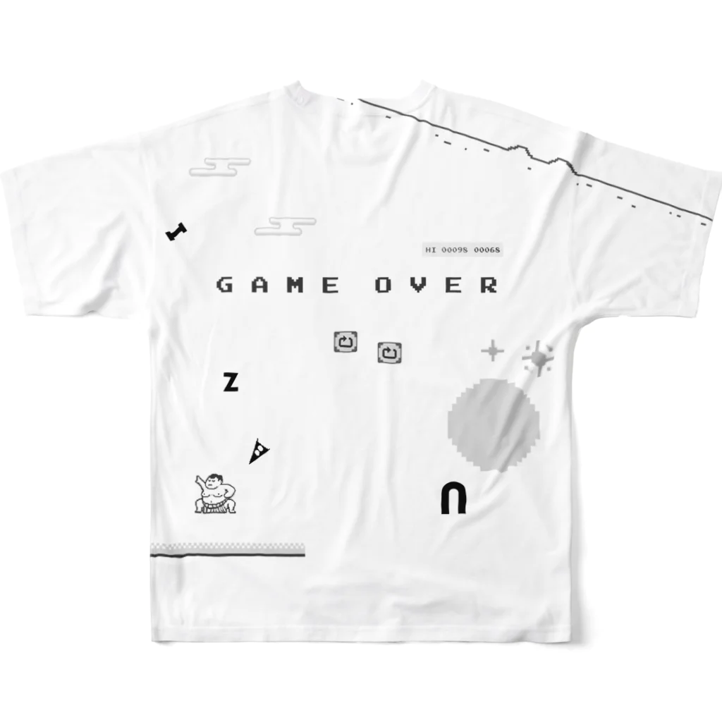 忍者スリスリくんの404-runner All-Over Print T-Shirt :back