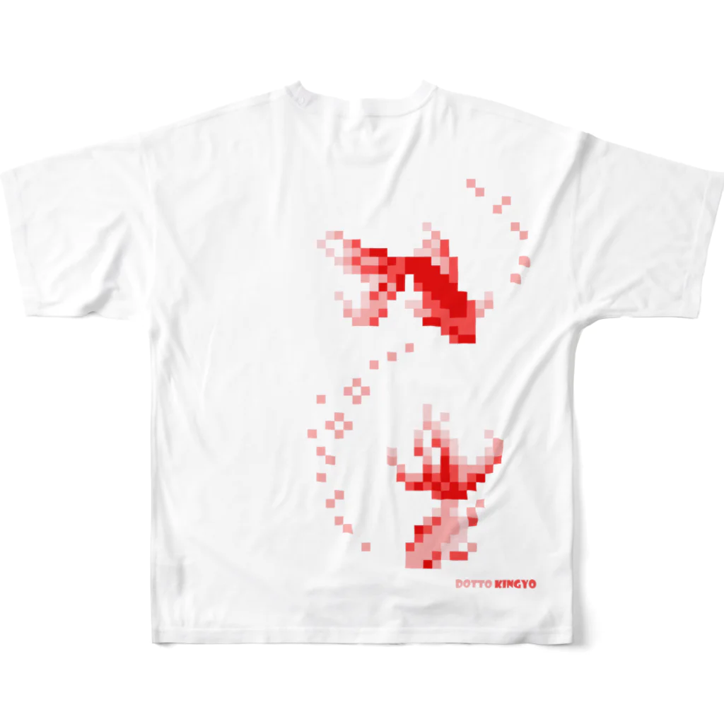 ぼののドット金魚 All-Over Print T-Shirt :back