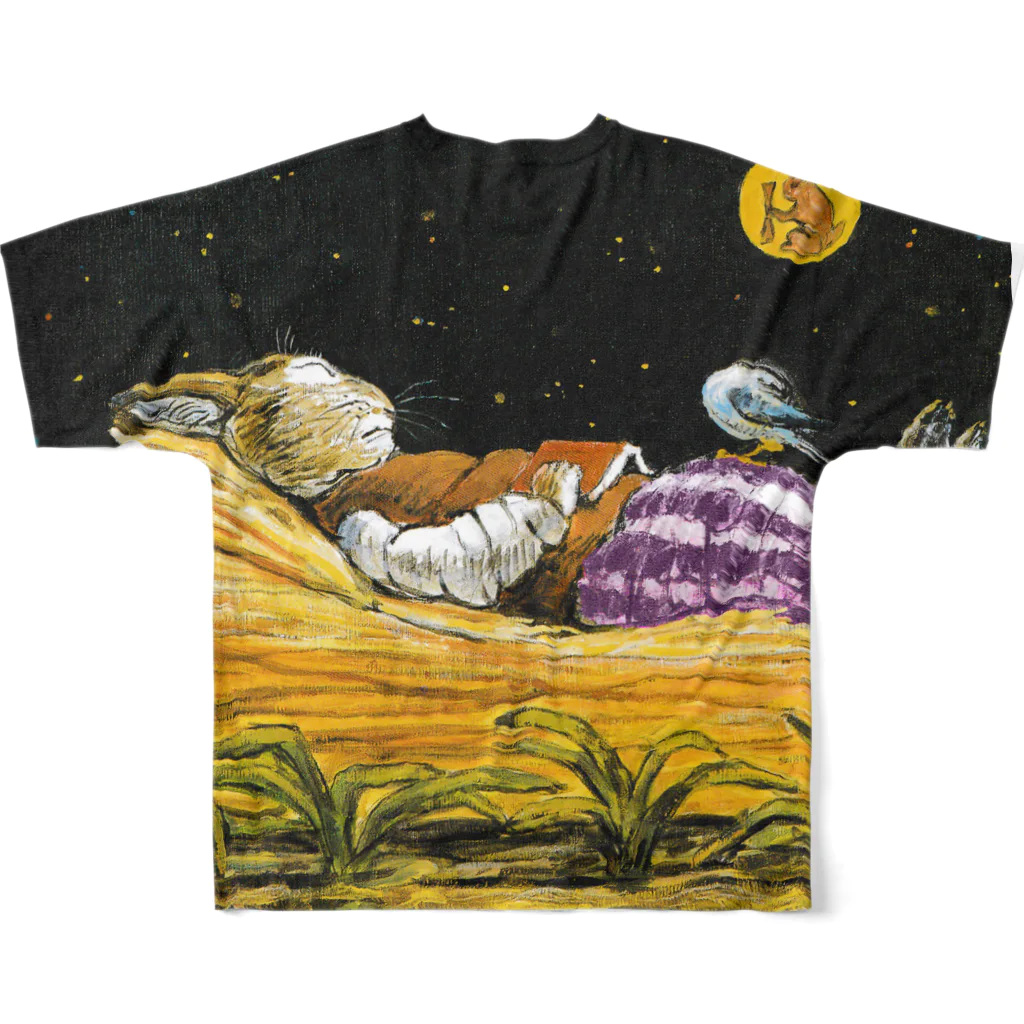 心の森ミュージアム　遊童館の星降る夜　b All-Over Print T-Shirt :back