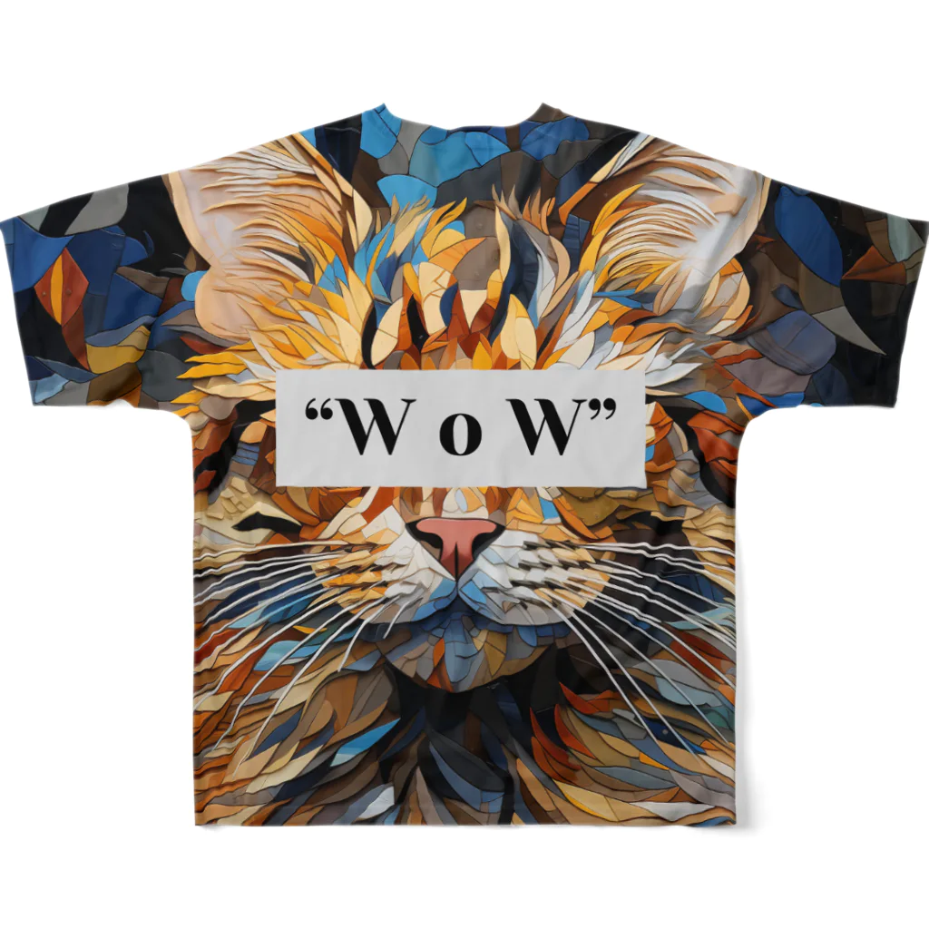 "WoW"の"WoW" フルグラフィックTシャツの背面