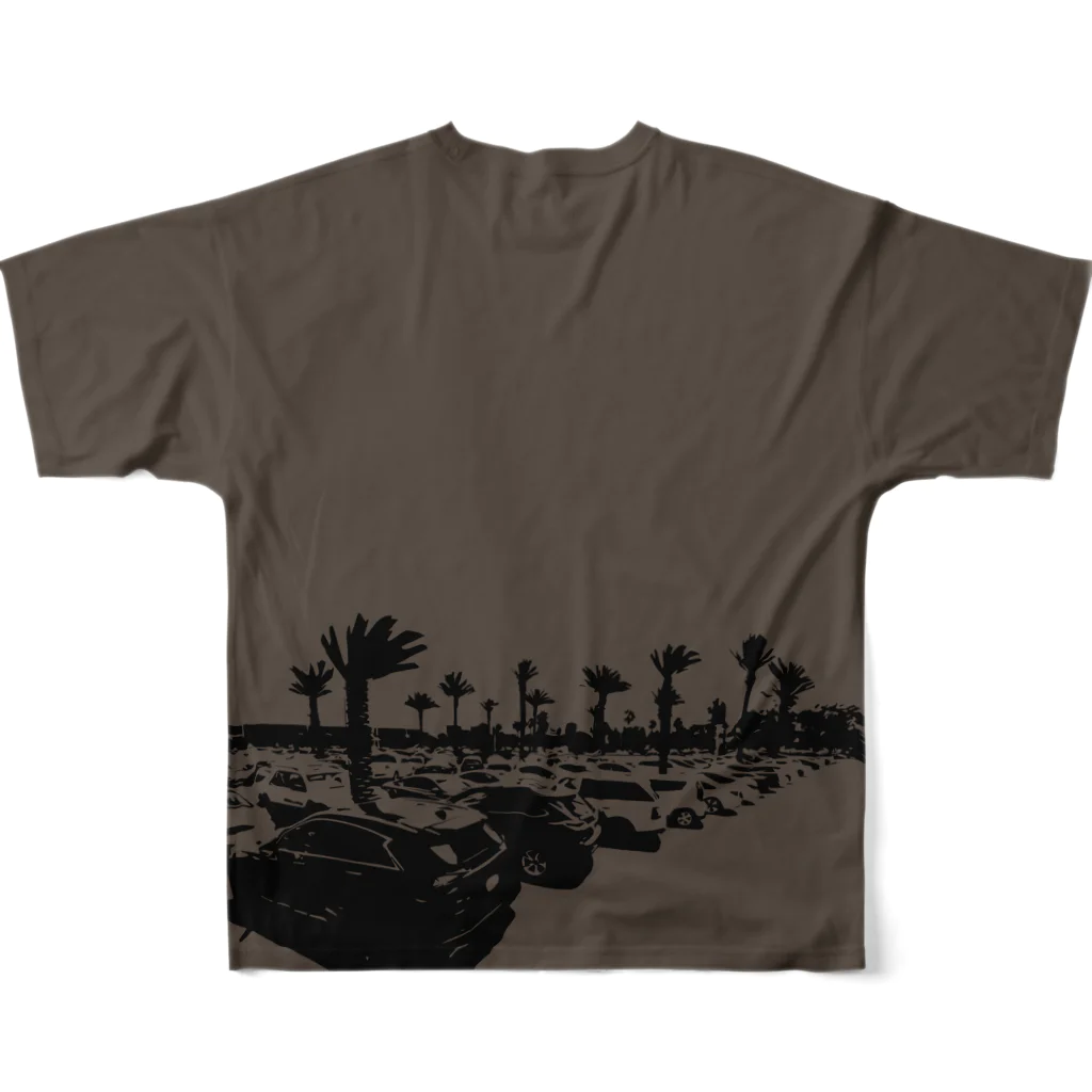 すちゃもんがのUSDM(茶) All-Over Print T-Shirt :back