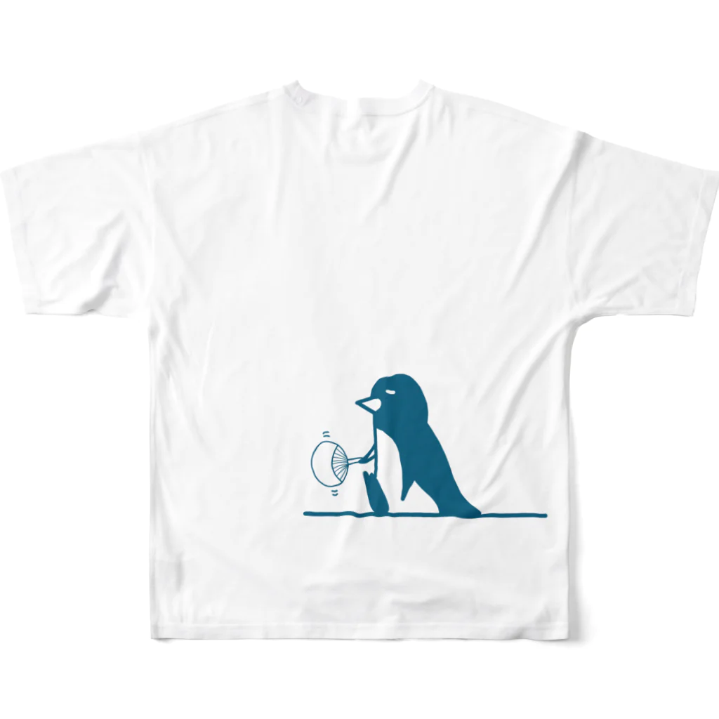dintosのつぶれペンギン フルグラフィックTシャツの背面