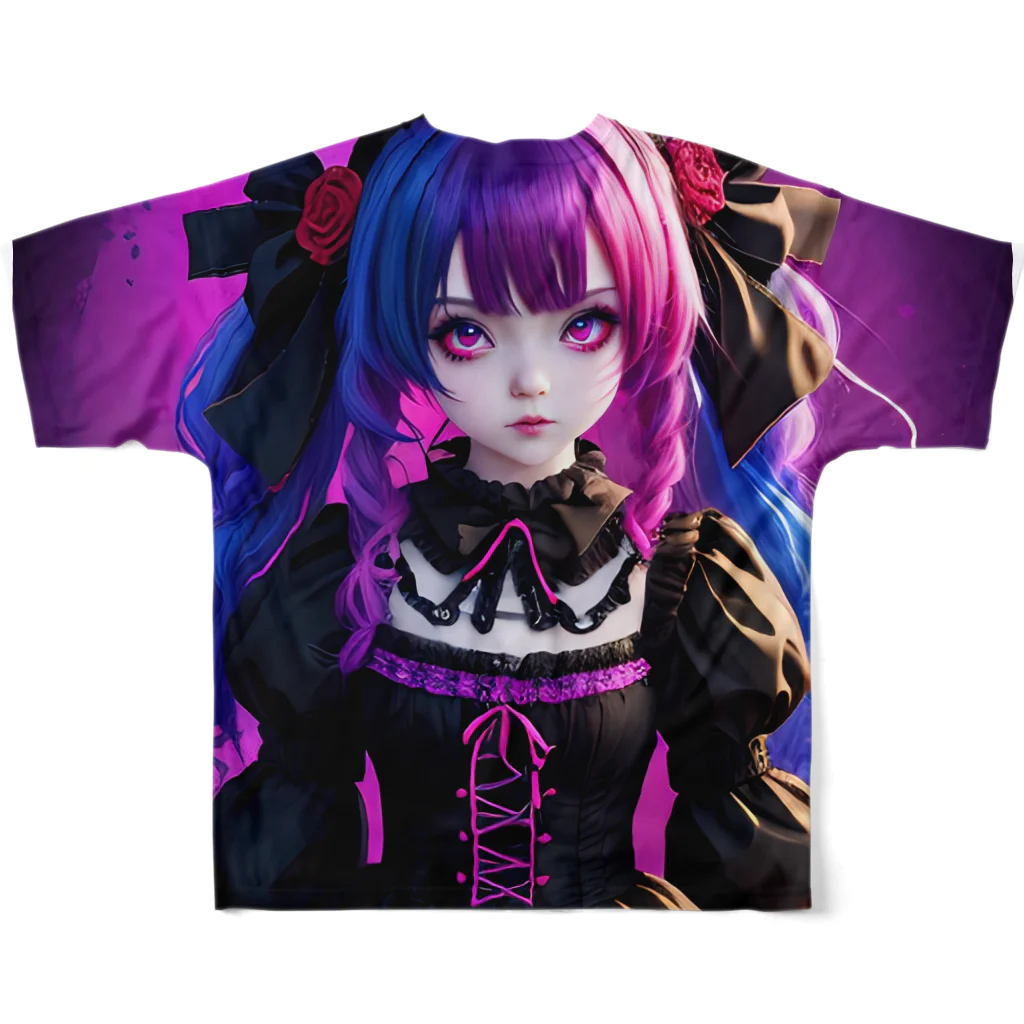 nekotama0224のGothic Lolita girl All-Over Print T-Shirt :back