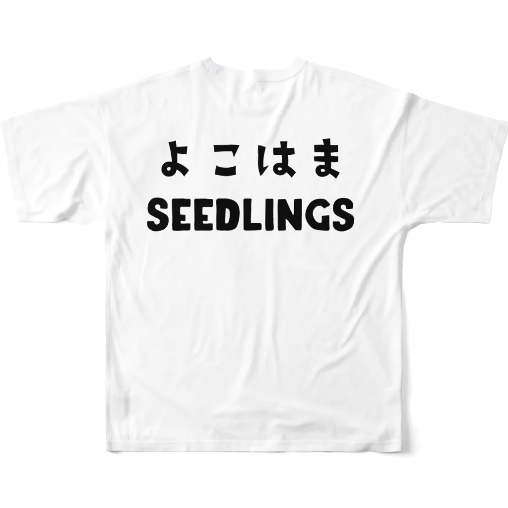 PLANTEDのよこはま seedlings フルグラフィックTシャツの背面