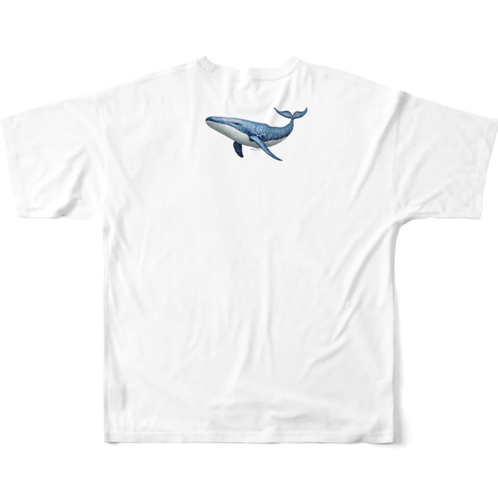 まみおデザインのwhale of a time　素晴らしい時 フルグラフィックTシャツの背面