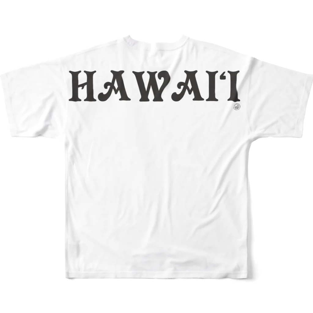ハワイスタイルクラブのLOCALS ONLY  BLK LOGO All-Over Print T-Shirt :back