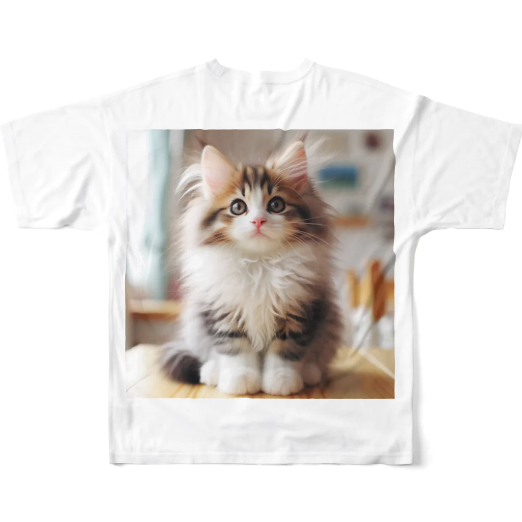 Creation CATのゴージャスCAT All-Over Print T-Shirt :back