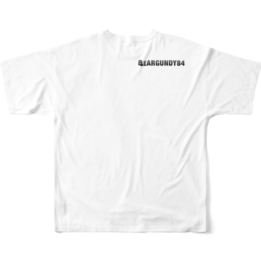 BEARGUNDYの着ぐるみ フルグラフィックTシャツの背面