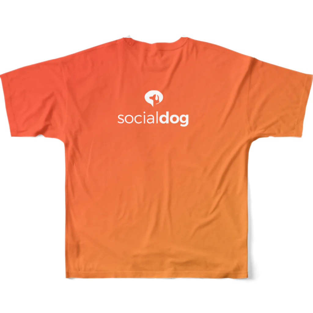 SocialDog ShopのSocialDog ドッグ All-Over Print T-Shirt :back