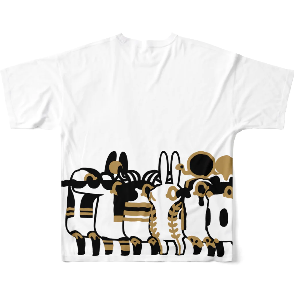 yukaのとーとつにエジプト神　ぐるっとぎゅっと12柱 All-Over Print T-Shirt :back