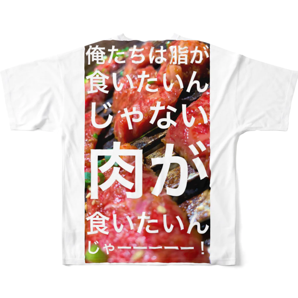 HACHi EMPiREの黒毛和牛 All-Over Print T-Shirt :back