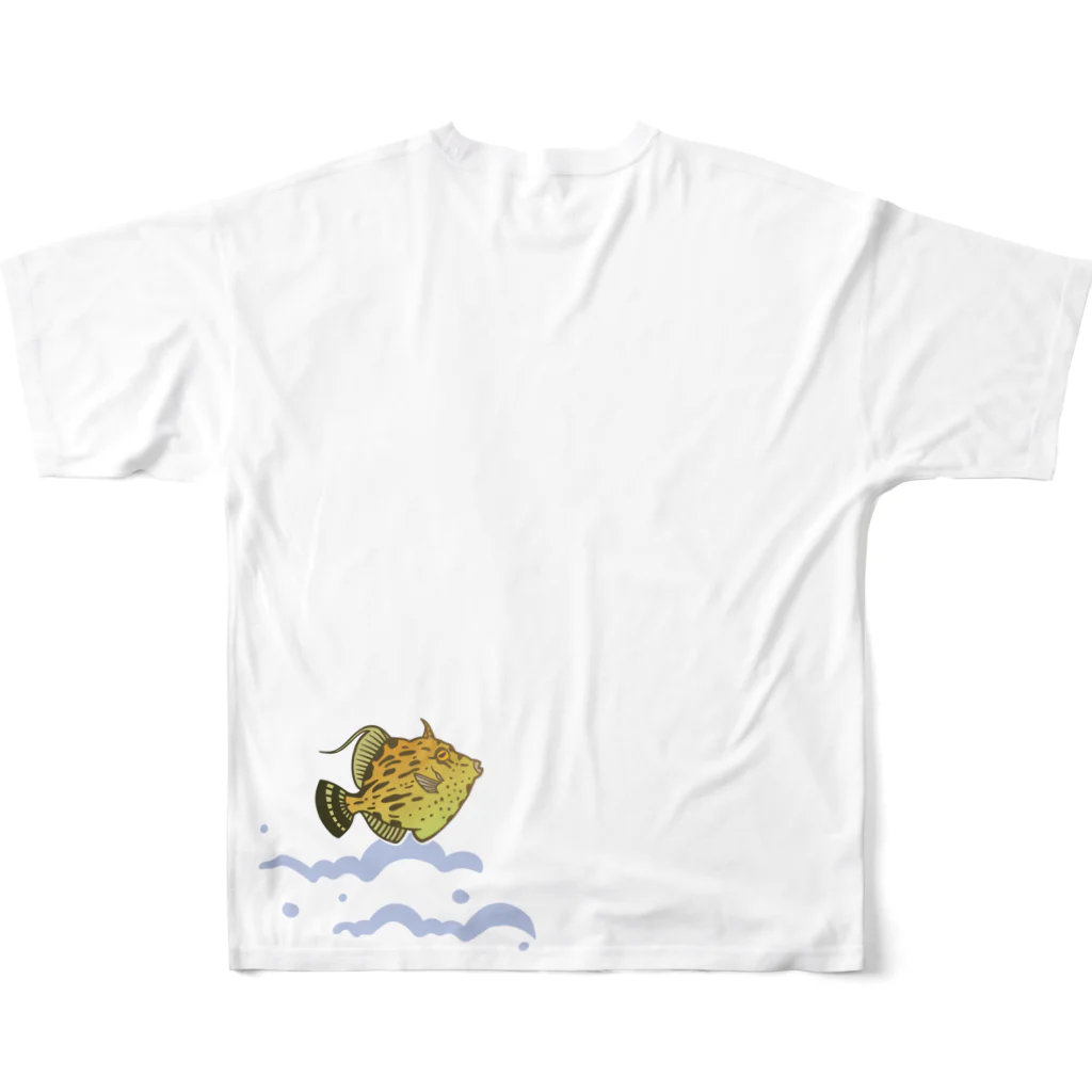 MUSEUM LAB SHOP MITのお魚をまとうTシャツ＊ウワモノ All-Over Print T-Shirt :back