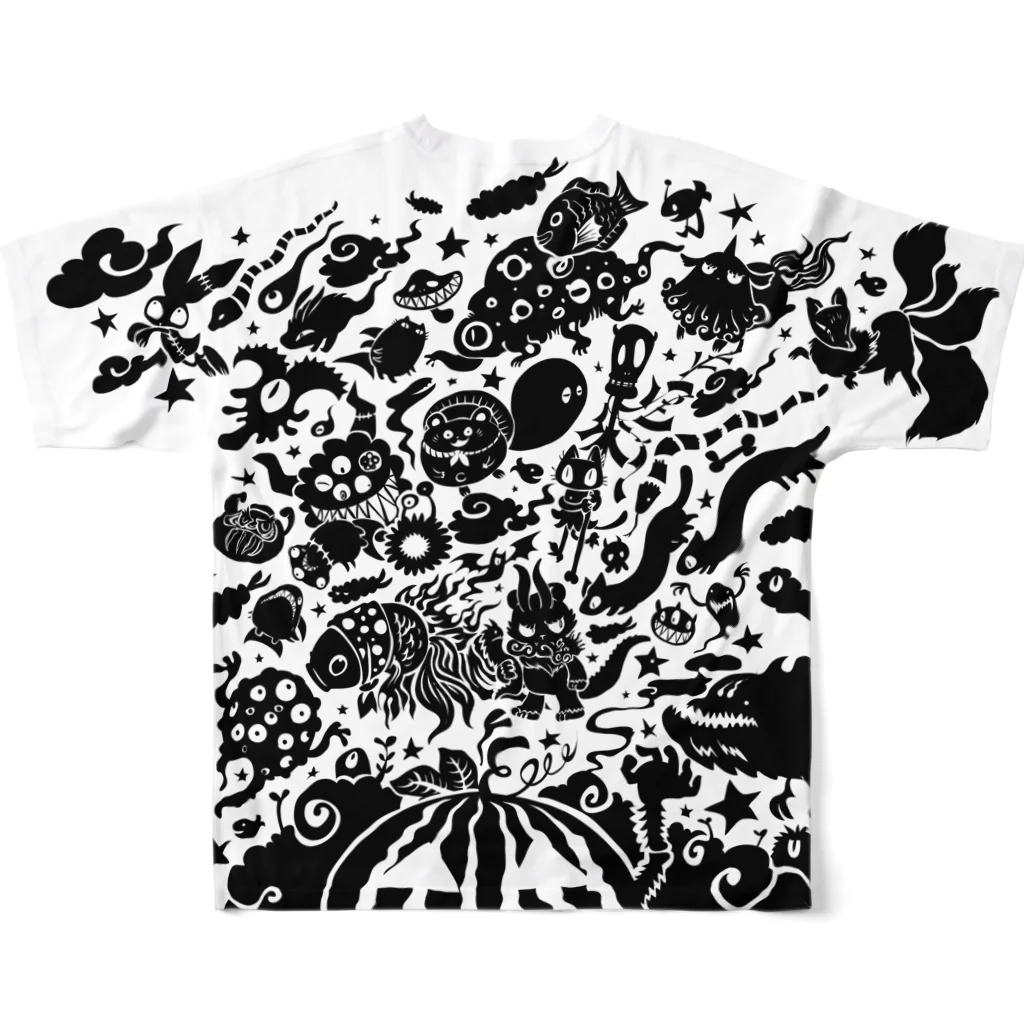 イベントでは置いてないグッズの店の百鬼夜行 All-Over Print T-Shirt :back