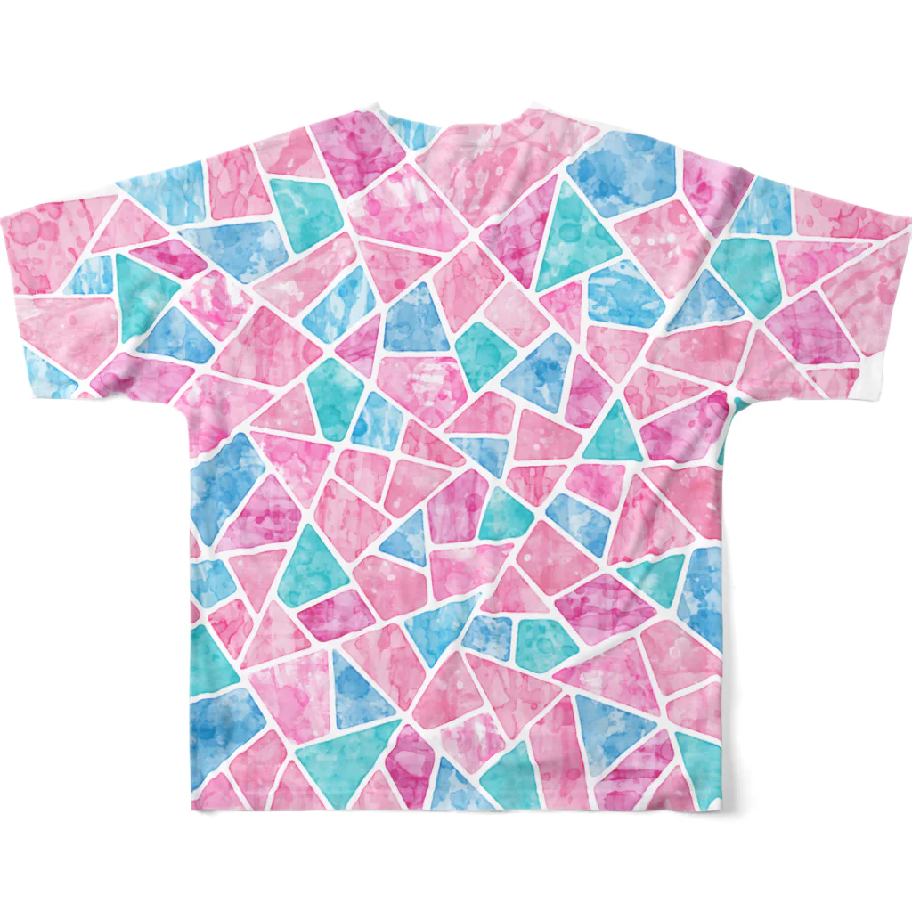 Canon3Rの水彩タイル2(両面) All-Over Print T-Shirt :back