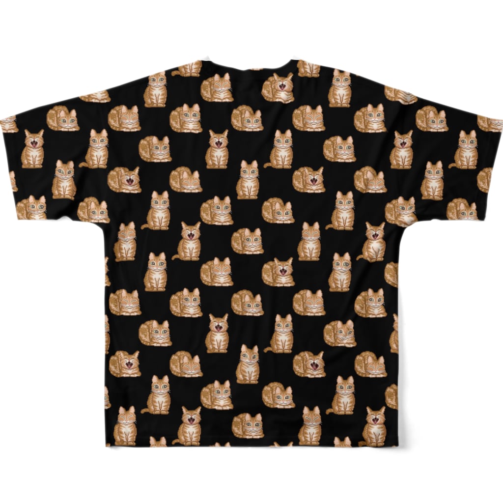 猫と釣り人のNEKO_FB_3K All-Over Print T-Shirt :back