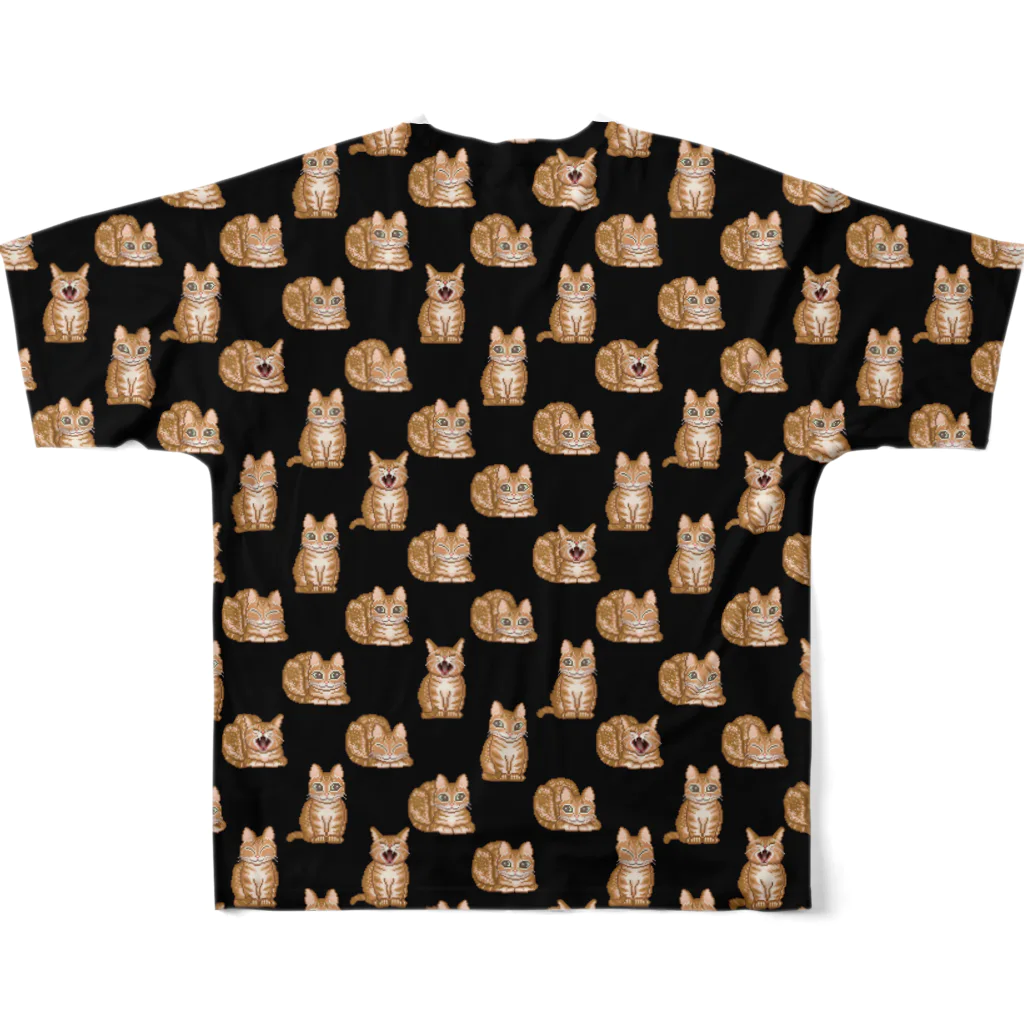 猫と釣り人のNEKO_FB_3K All-Over Print T-Shirt :back
