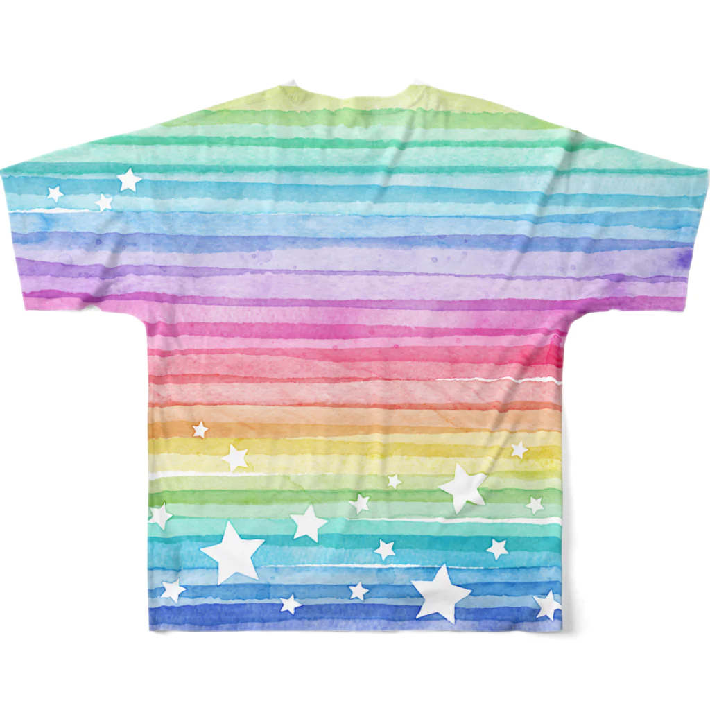 Canon3Rの水彩　星1(両面) All-Over Print T-Shirt :back