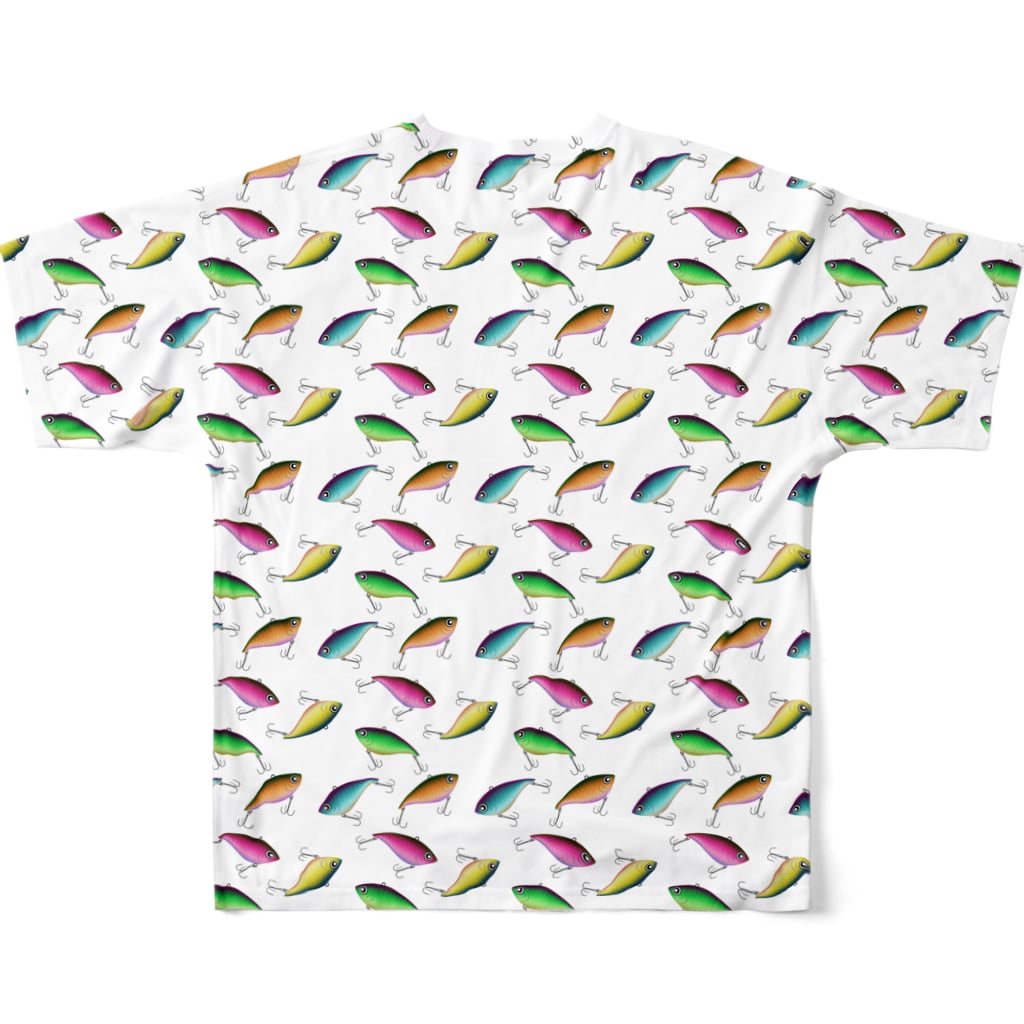 猫と釣り人のバイブレーション All-Over Print T-Shirt :back
