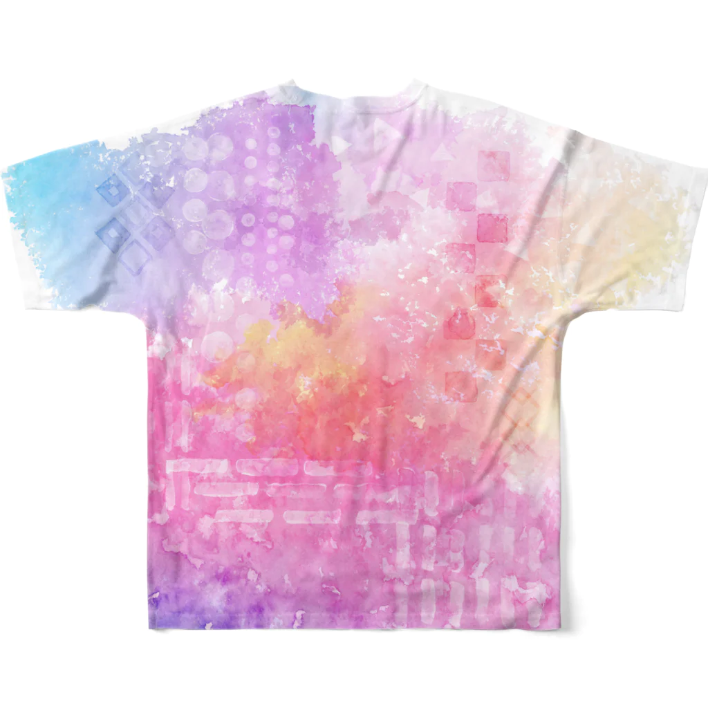 Canon3Rの水彩アート(両面) All-Over Print T-Shirt :back