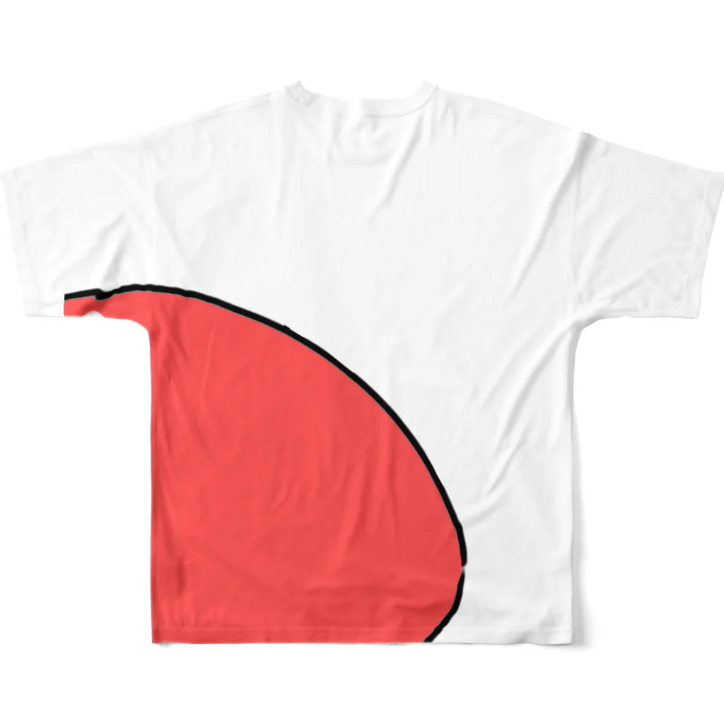 ちらこいどのアップの人魚 All-Over Print T-Shirt :back