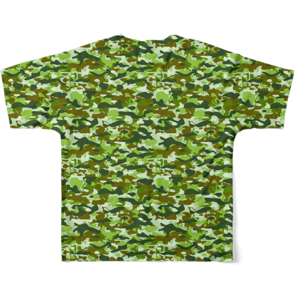 猫と釣り人のCAMOUFLAGE_FB_2 フルグラフィックTシャツの背面