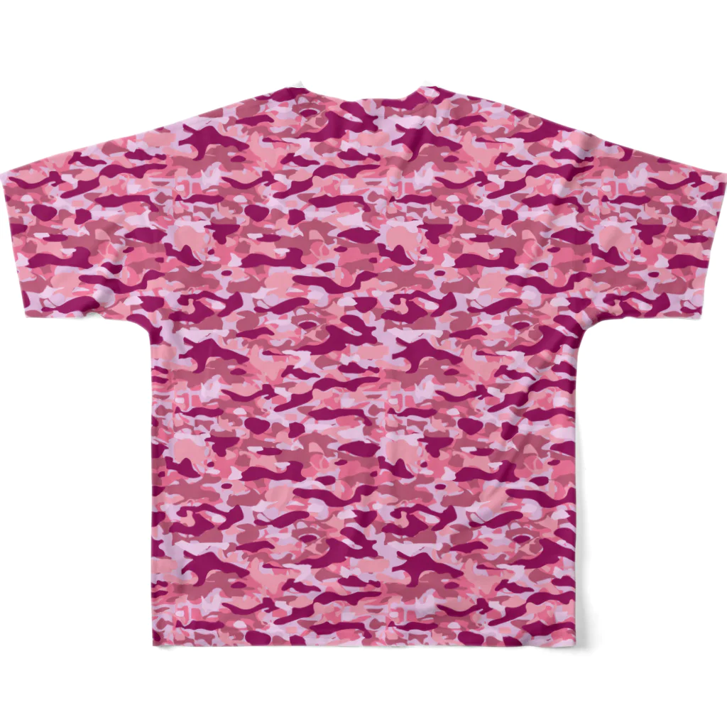 猫と釣り人のCAMOUFLAGE_FB_3 All-Over Print T-Shirt :back