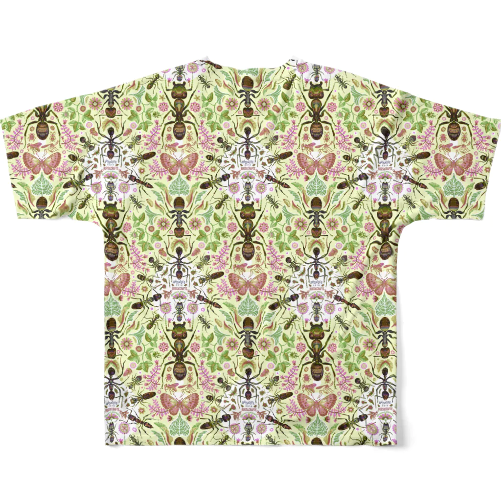 TETETEN SHOPのBUGS & CRAFTS 001 All-Over Print T-Shirt :back