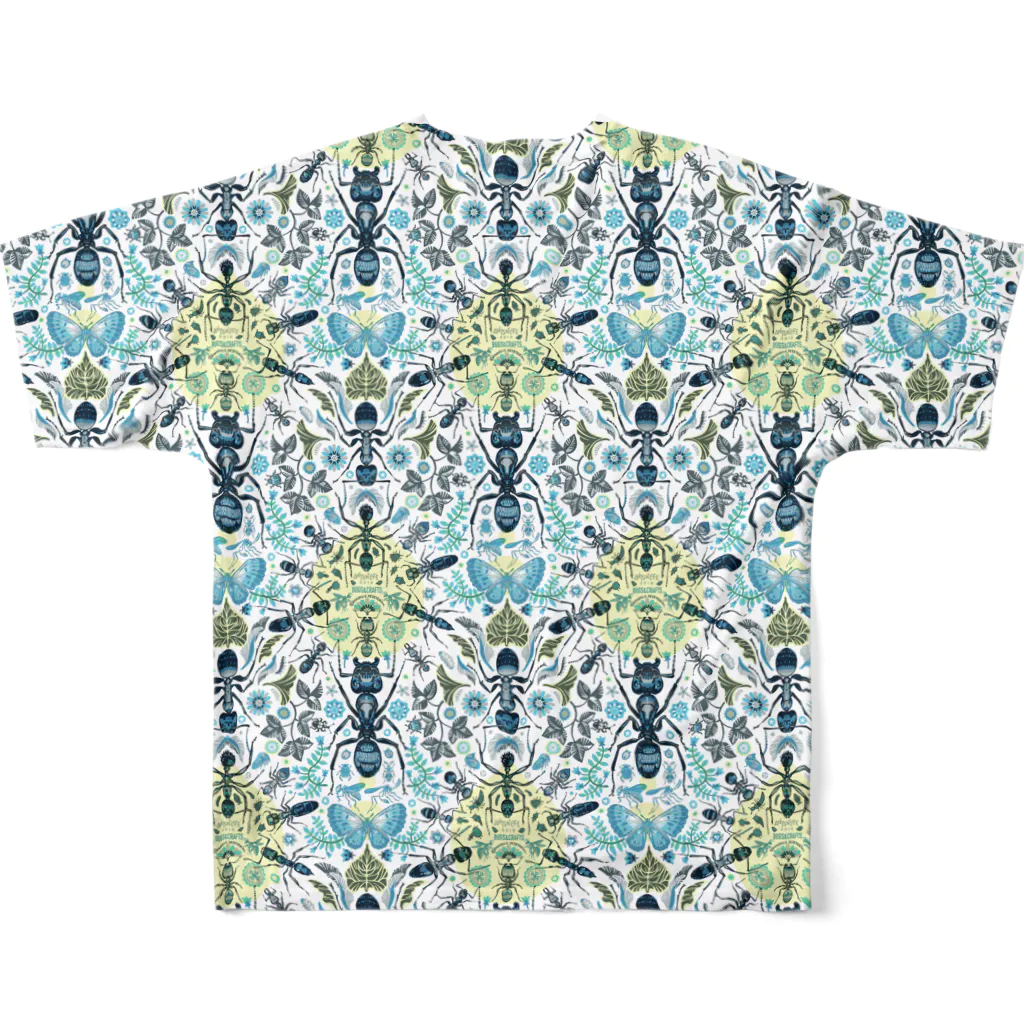 TETETEN SHOPのBUGS & CRAFTS 001 All-Over Print T-Shirt :back