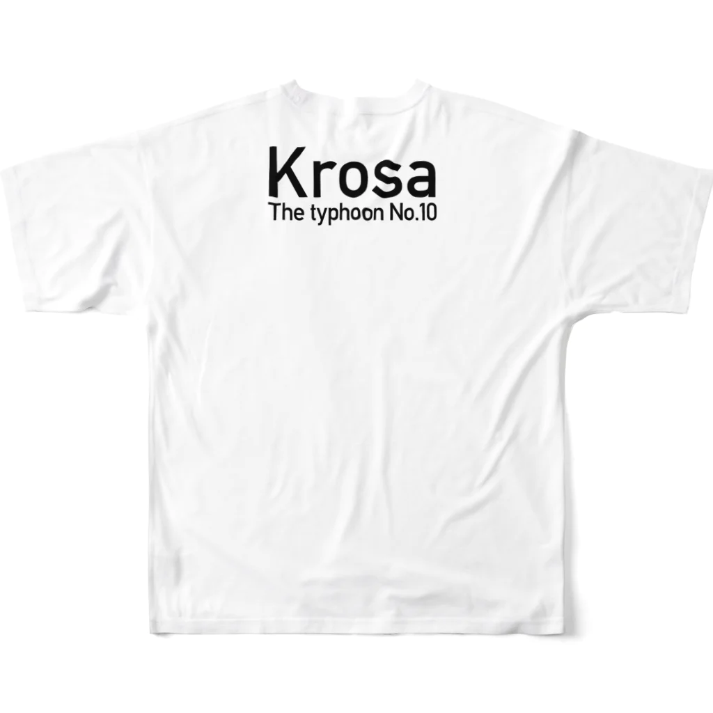 マルガオ雑貨店のKrosa -the typhoon No.10- フルグラフィックTシャツの背面