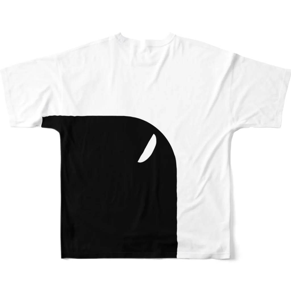 オ ザ むのANIMALシリーズ　かば All-Over Print T-Shirt :back