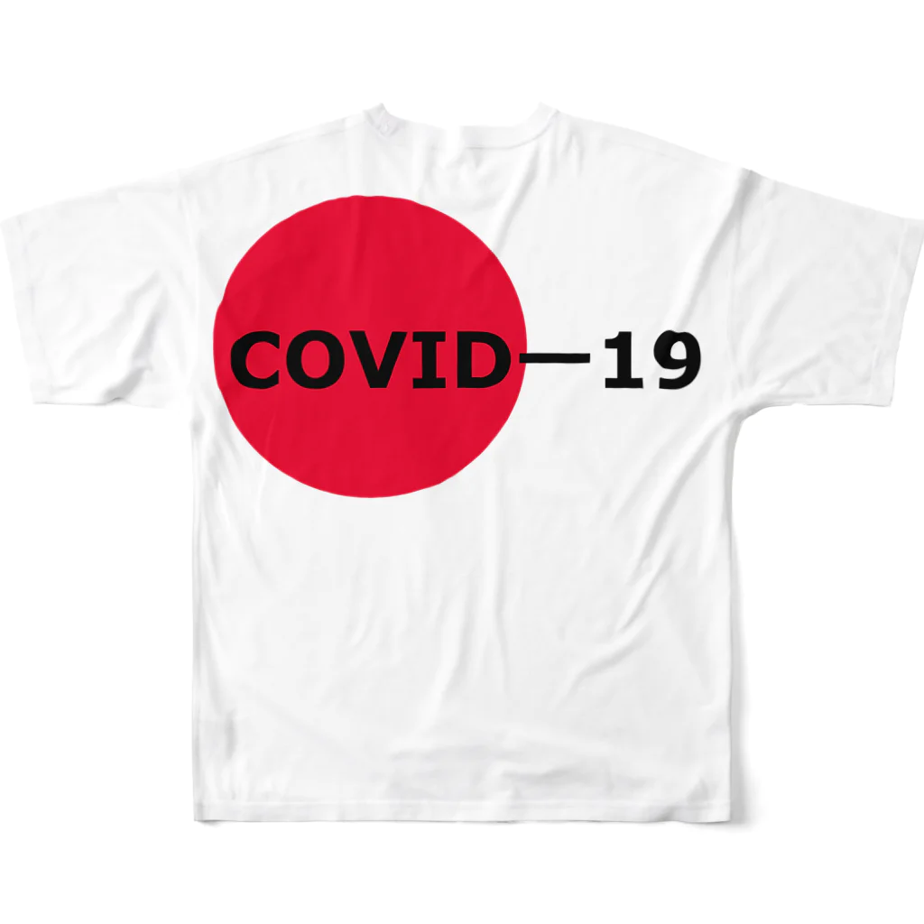 G-HERRINGのCOVIDー19 フルグラフィックTシャツの背面