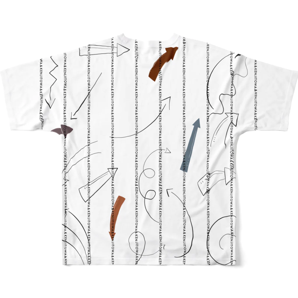 TOWA & KENJIのtowa&kenji All-Over Print T-Shirt :back