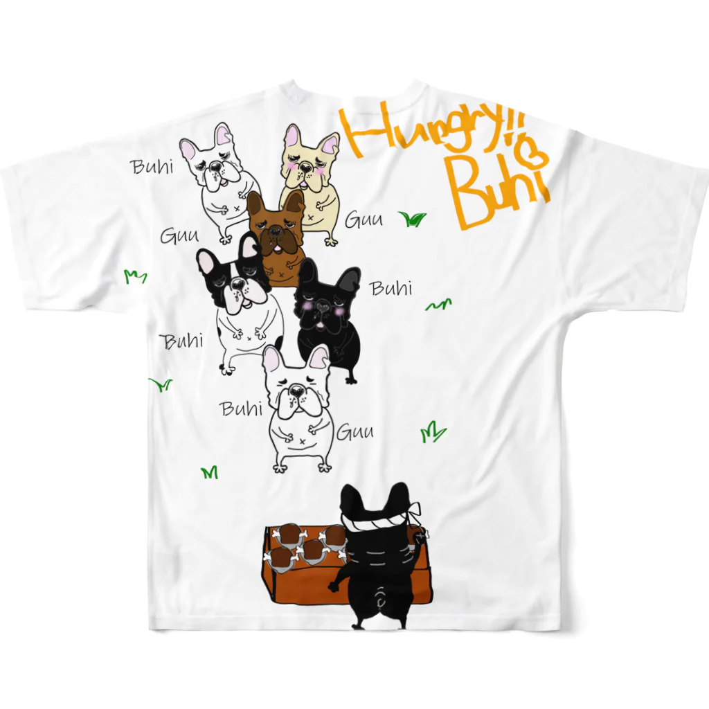 sabobuhiのHungryBUHI NEW フルグラフィックTシャツの背面