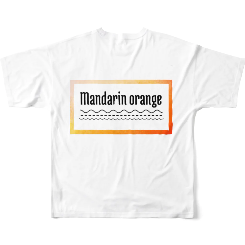 SaeTsuihijiのマンダリンオレンジＴシャツ🧡 フルグラフィックTシャツの背面