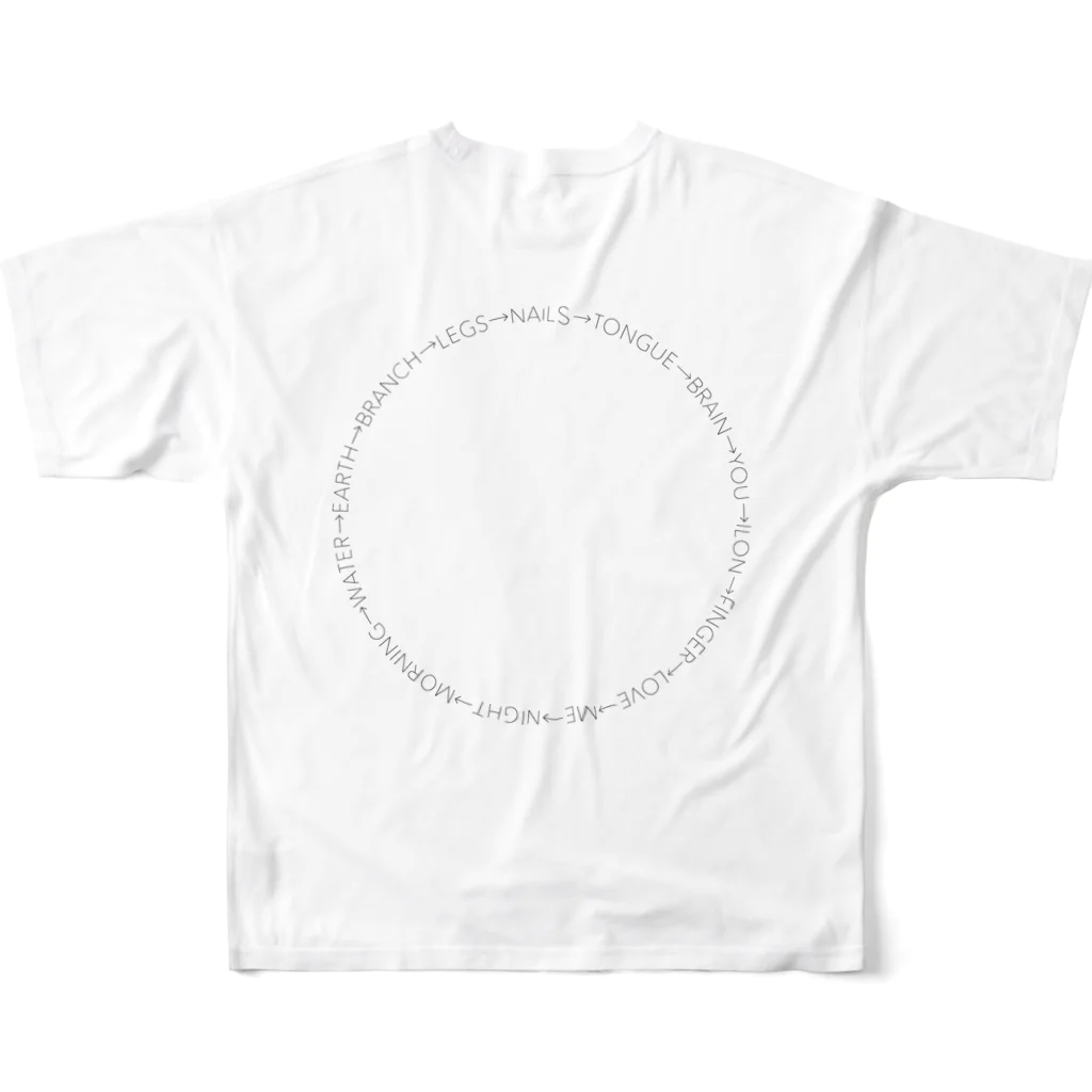 ATELIER SUIのFOOD CHAIN フルグラフィックTシャツの背面