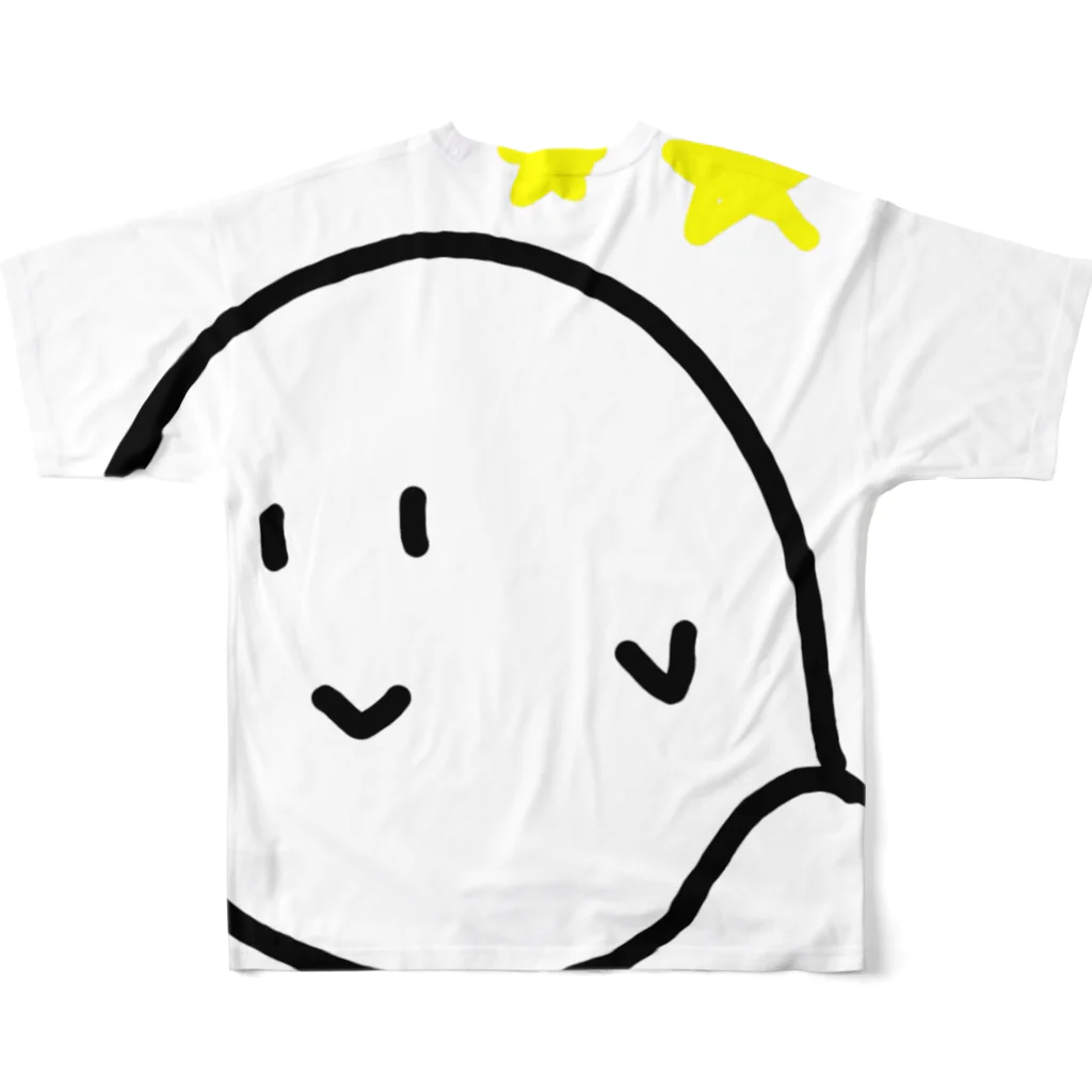 rupotataの部屋のぷくぷくおばけ All-Over Print T-Shirt :back