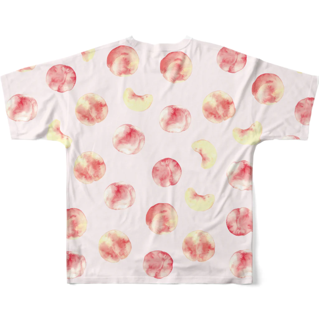 さとろくのももT（ピンク） All-Over Print T-Shirt :back