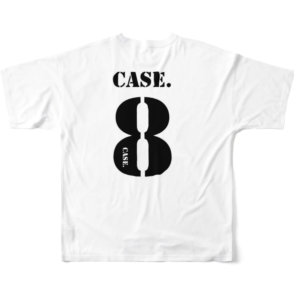 CASE.8 offcialのCASE.8 フルグラフィックTシャツの背面