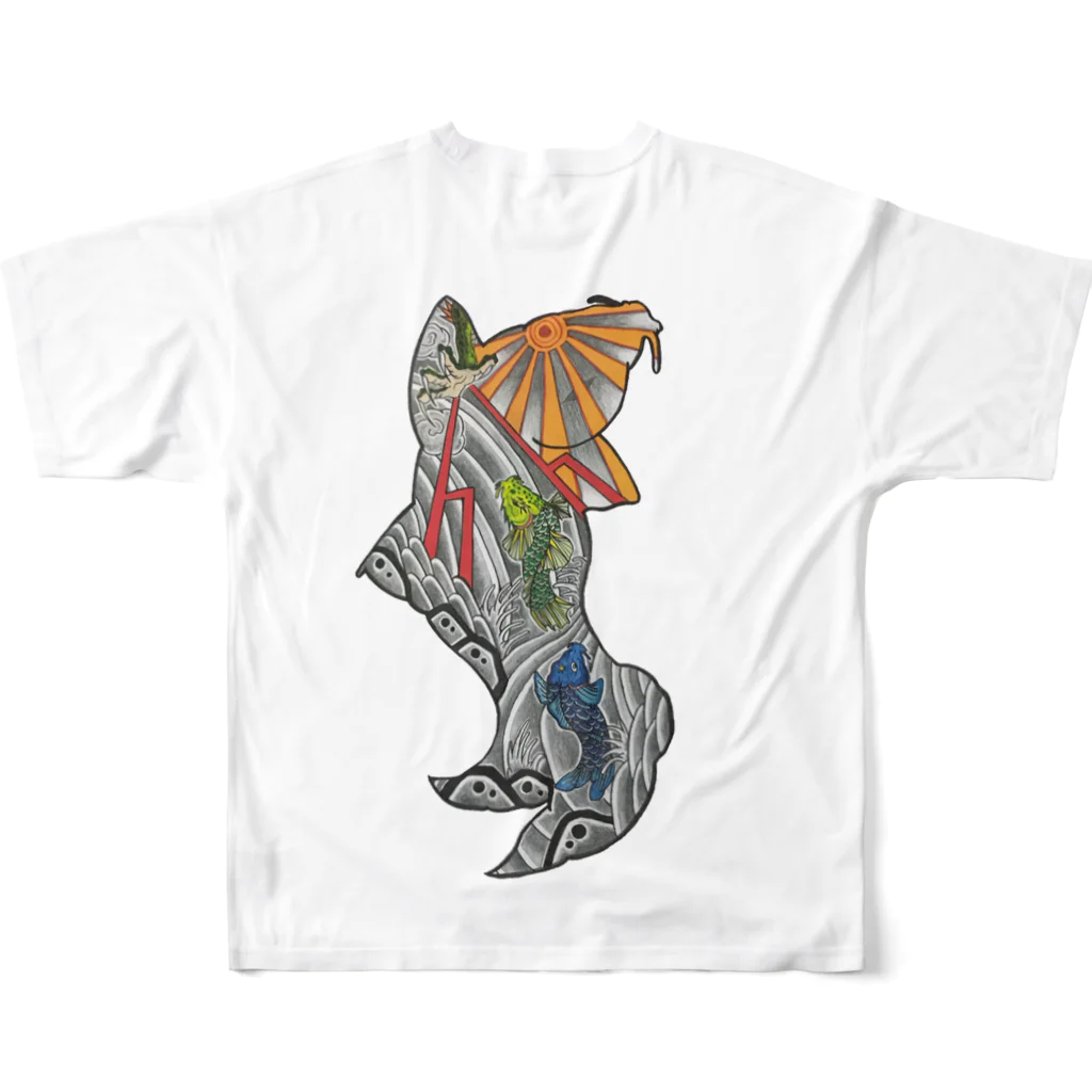 Budsmileee a.k.a Norosiの登竜門 All-Over Print T-Shirt :back