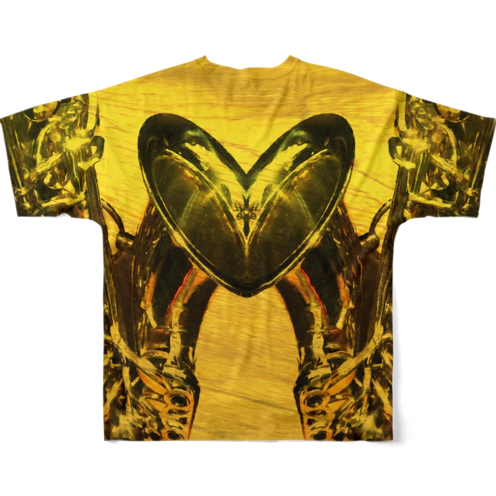  1st Shunzo's boutique のalto saxophone All-Over Print T-Shirt :back