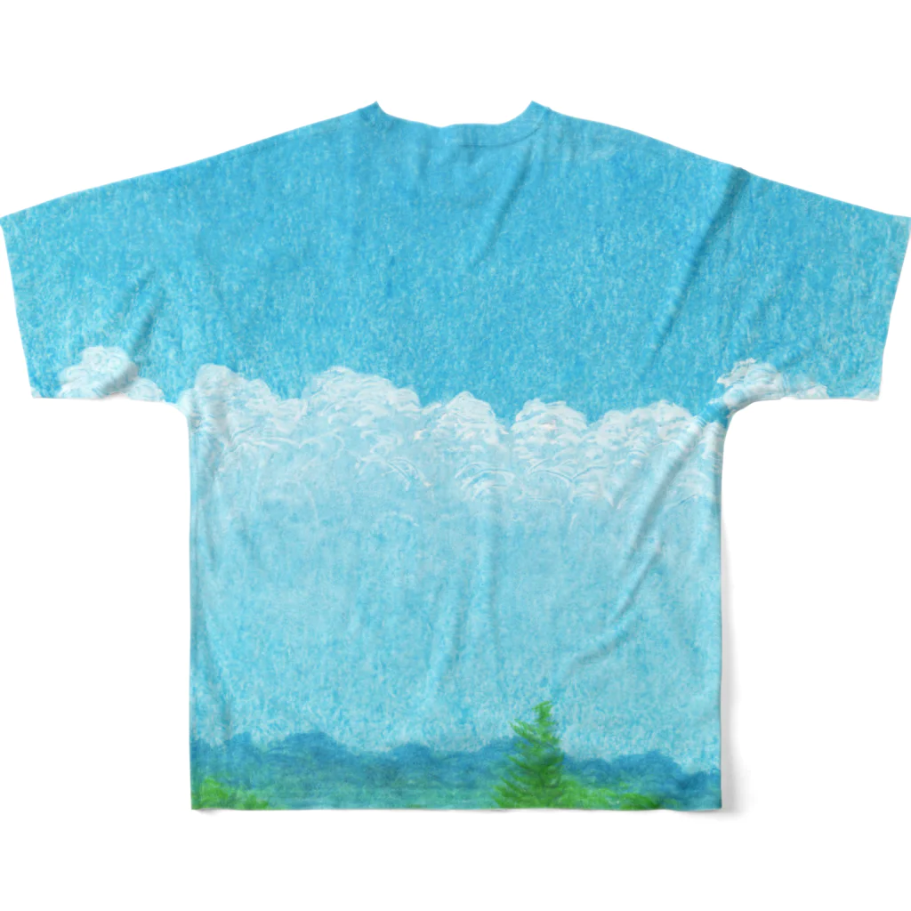 めろんぽっぷのお店だよの夏空に想う All-Over Print T-Shirt :back