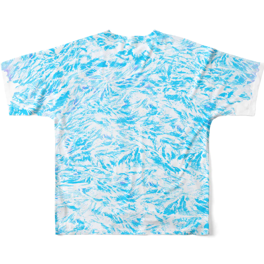 謎モノ店の氷柄 フルグラフィックTシャツの背面