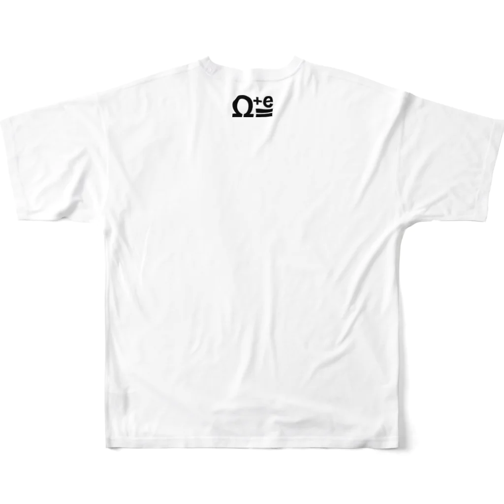 OMEGA plus E equalのOMEGA plus E equal All-Over Print T-Shirt :back