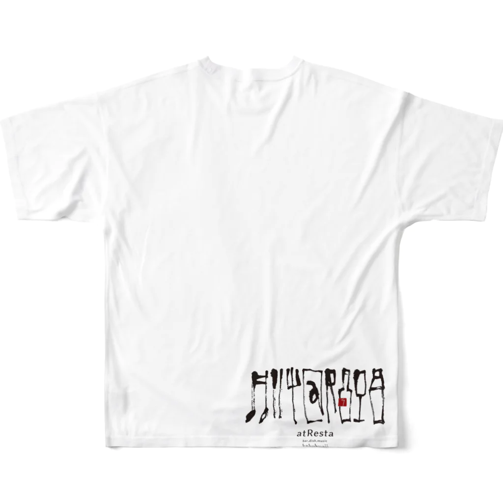 atRestaのBAR atRestaロゴアイテム All-Over Print T-Shirt :back