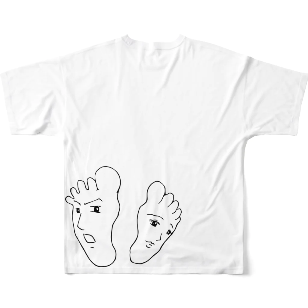 関あつしSHOPの足うらの恋Ｔシャツ【キャラクター】 All-Over Print T-Shirt :back